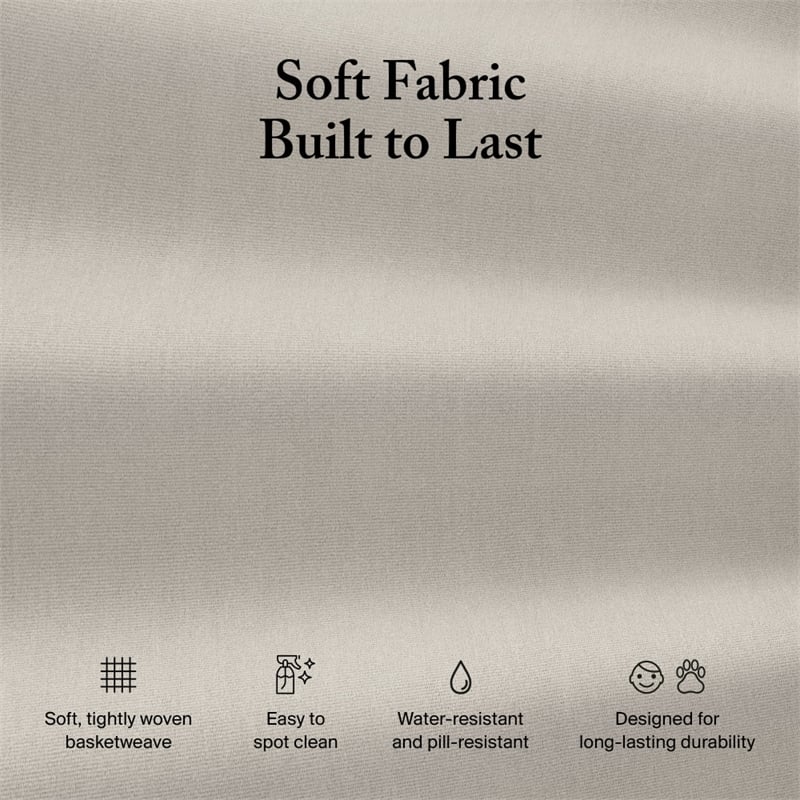 Bush Home Sienna Modular Corner Wedge in Mist Taupe Woven Fabric