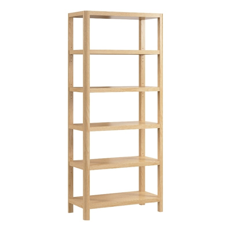 Bush Home Vera 5 Shelf Bookcase in Natural White Oak