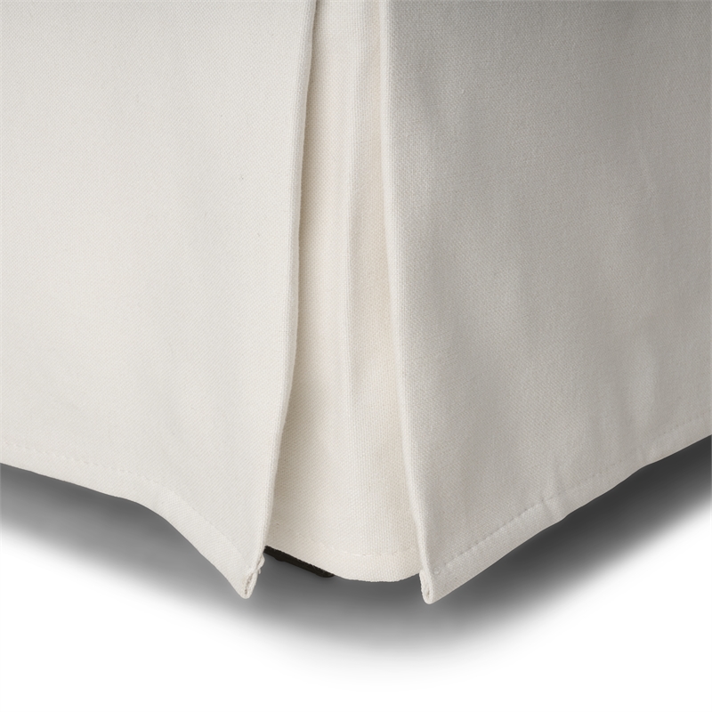 Bush Home Harper Slipcover for Bush Home Harper Storage Ottoman w/ Tray in Ivory