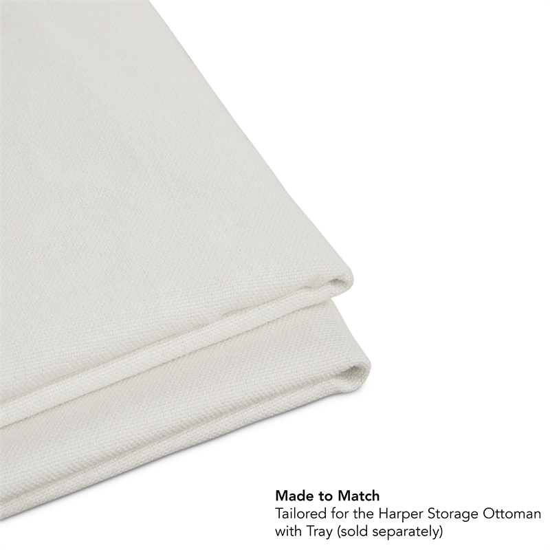 Bush Home Harper Slipcover for Bush Home Harper Storage Ottoman w/ Tray in Sand