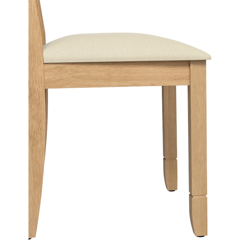 Bush Home Key West Upholstered Cross Back Dining Chair - Set of 2 in Blonde Oak