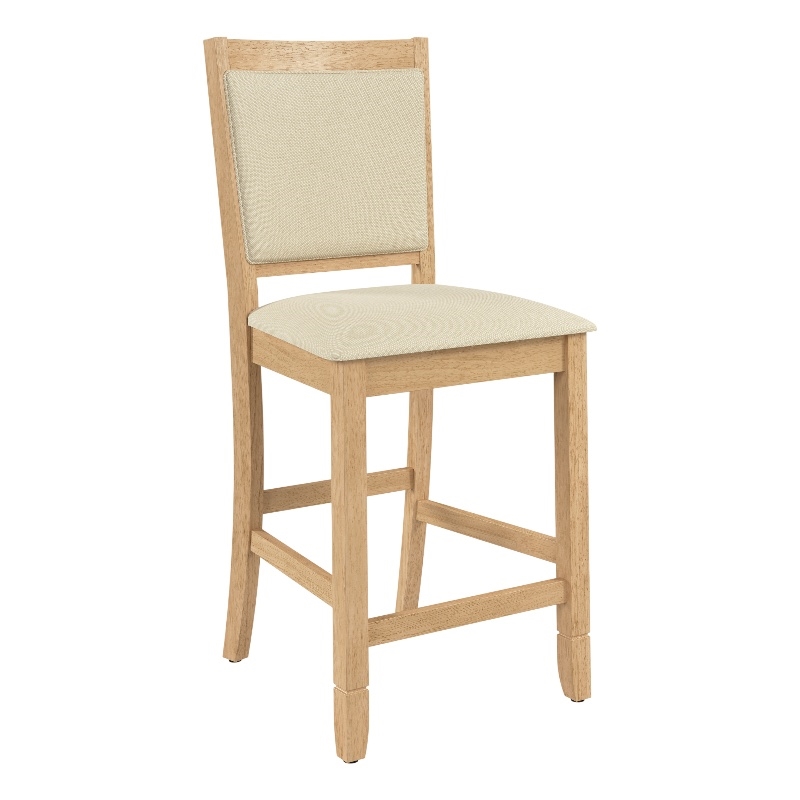 Bush Home Key West Dining Counter Height Bar Stool Upholstered with Cross Back