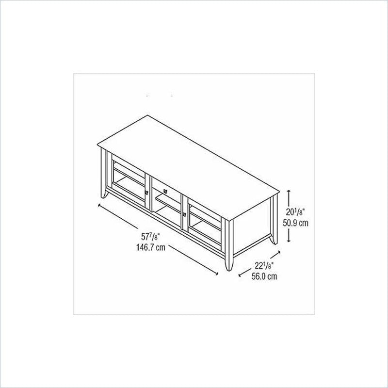 Bush Furniture Sonoma 60 Wood Mocha Cherry TV Stand 042976058500 