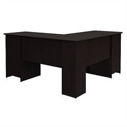 Bush Furniture Cabot 60 L Shape Espresso Oak Computer Desk 