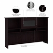 Cabot Hutch with Lifting Door in Espresso Oak - Engineered Wood