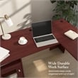 Cabot 60W L Computer Desk with Storage in Harvest Cherry - Engineered Wood