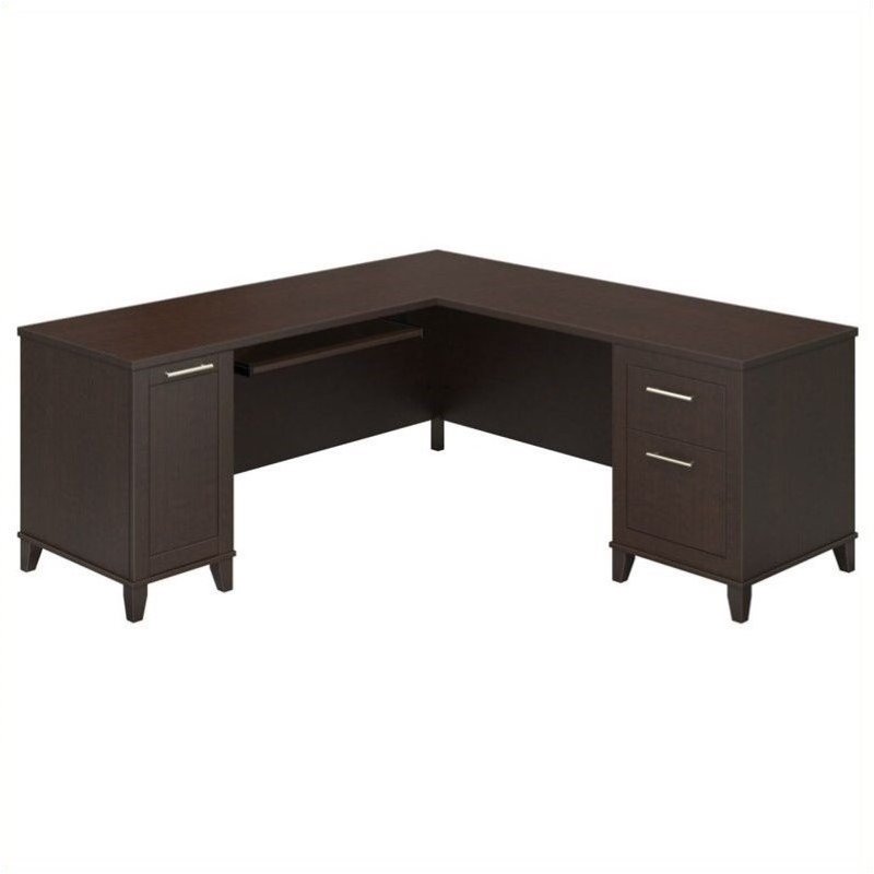 Somerset 72W L Shaped Desk with Storage - Engineered Wood