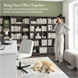 Cabot Tall 5 Shelf Bookcase in Heather Gray - Engineered Wood