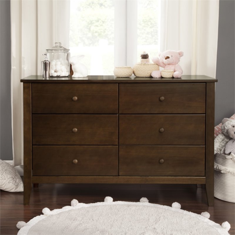 Carter's By DaVinci Morgan 6 Drawer Wood Double Dresser in Espresso