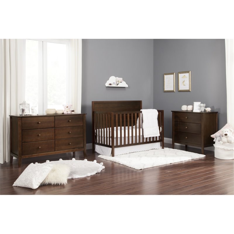 Carter's By DaVinci Morgan 6 Drawer Wood Double Dresser in Espresso