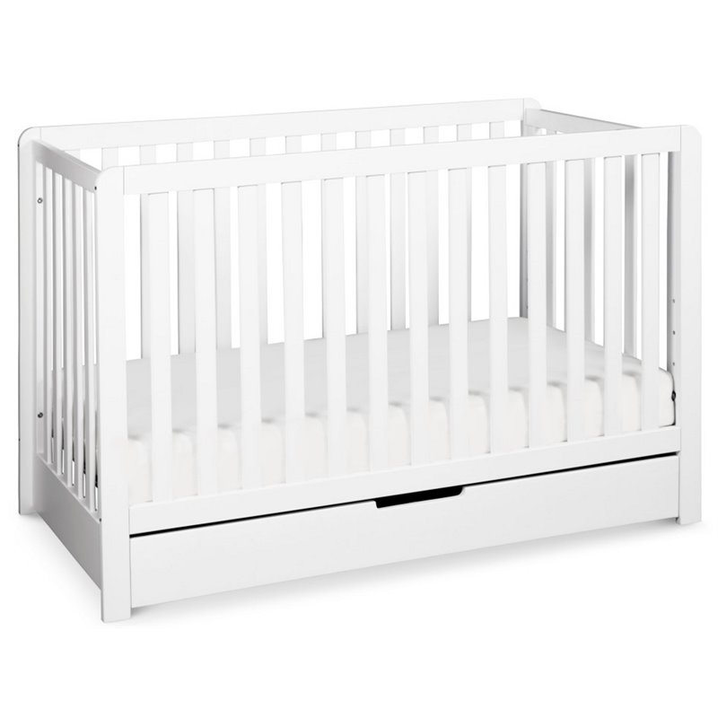 Carter's By DaVinci Colby 4-In-1 Convertible Crib With Trundle Drawer in White