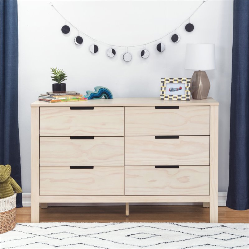 carter's by davinci colby 6-drawer dresser in grey and white Wood Double Washed Natural long silk robe