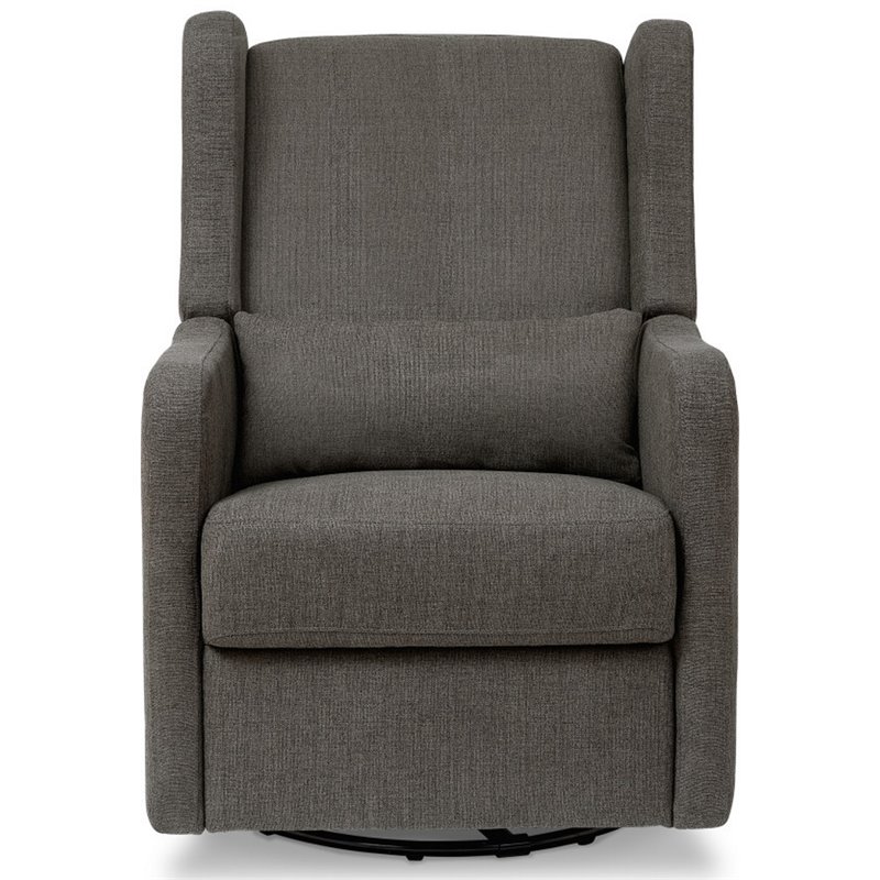 Carter's By DaVinci Arlo Swivel Recliner Glider in Performance Charcoal Linen