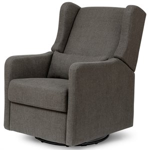 Carter's By DaVinci Arlo Swivel Recliner Glider in Performance Charcoal Linen