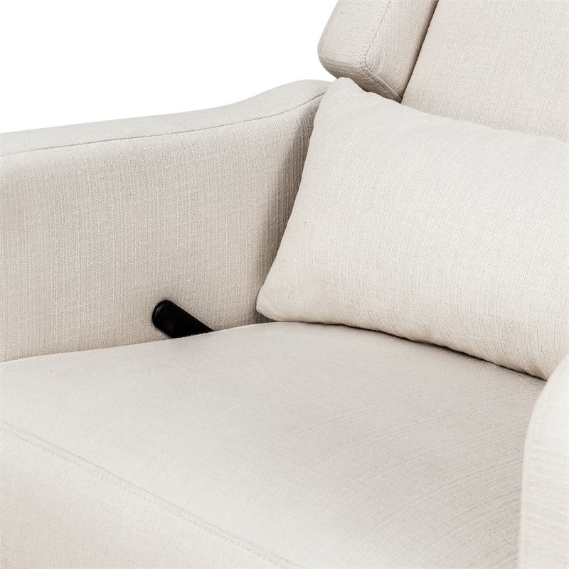 Carter's By DaVinci Arlo Transitional Fabric Recliner and Swivel Glider in Beige