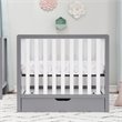Carter's Colby 4-in-1 Convertible Mini Crib with Trundle in Gray and White