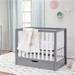 Carter's Colby 4-in-1 Convertible Mini Crib with Trundle in Gray and White