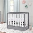 Carter's Colby 4-in-1 Convertible Mini Crib with Trundle in Gray and White