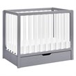 Carter's Colby 4-in-1 Convertible Mini Crib with Trundle in Gray and White