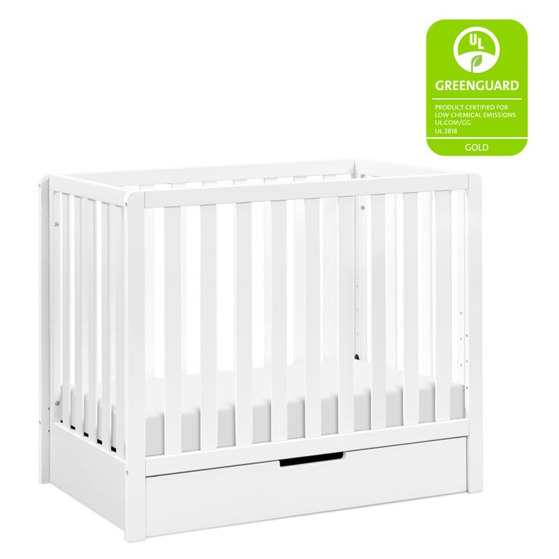 Carter's Colby 4-in-1 Convertible Mini Crib with Trundle in White