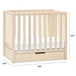 Carter's Colby 4-in-1 Convertible Mini Crib with Trundle in Washed Natural