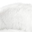 Posh Living Anthony Faux Fur Fabric Accent Chair with Metal Legs in White