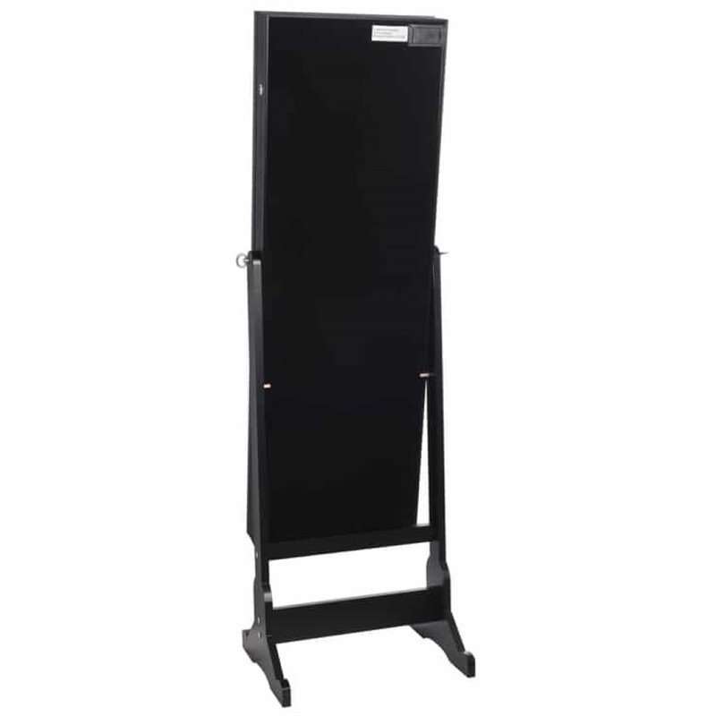 Posh Living Harper Jewelry Cheval Armoire & Makeup Storage in Black