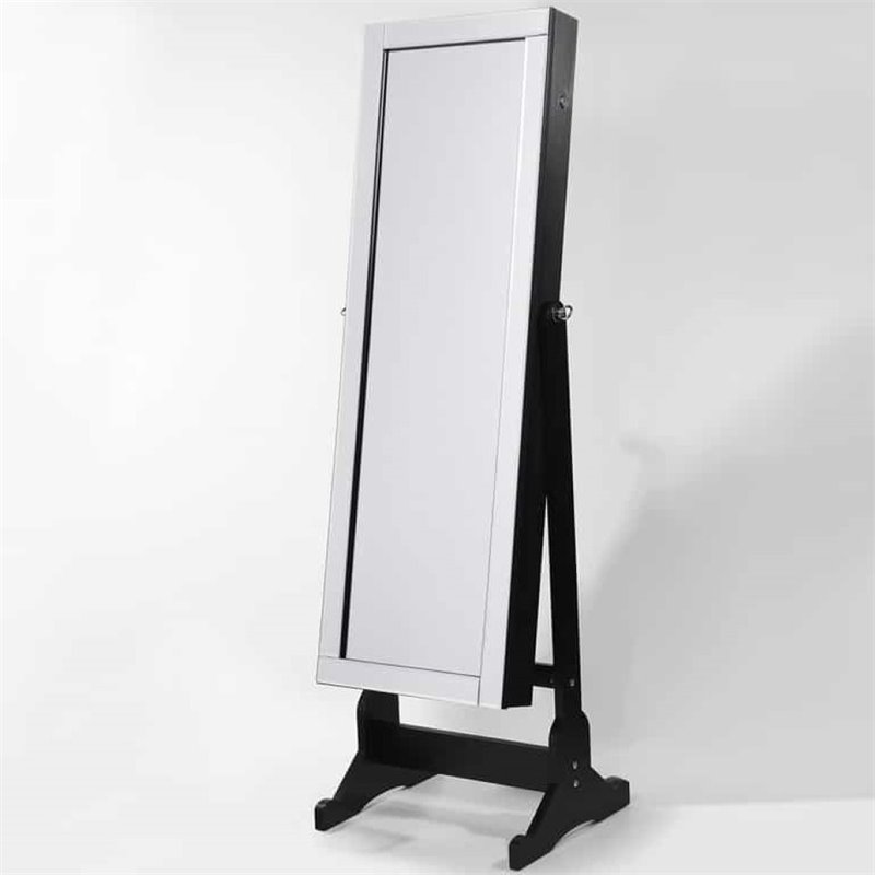 Posh Living Harper Jewelry Cheval Armoire & Makeup Storage in Black