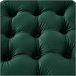 Posh Living Markella Velvet 1Pc Storage Ottoman in Hunter Green/Chrome