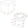 Posh Living Stanley Modern Faux Fur Fabric Cube Storage Ottoman in Blush Pink