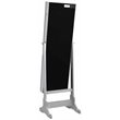 Posh Living Harper Jewelry Cheval Armoire & Makeup Storage in Silver