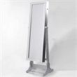 Posh Living Harper Jewelry Cheval Armoire & Makeup Storage in Silver
