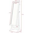 Posh Living Harper Jewelry Cheval Armoire & Makeup Storage in Silver