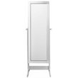 Posh Living Harper Jewelry Cheval Armoire & Makeup Storage in White