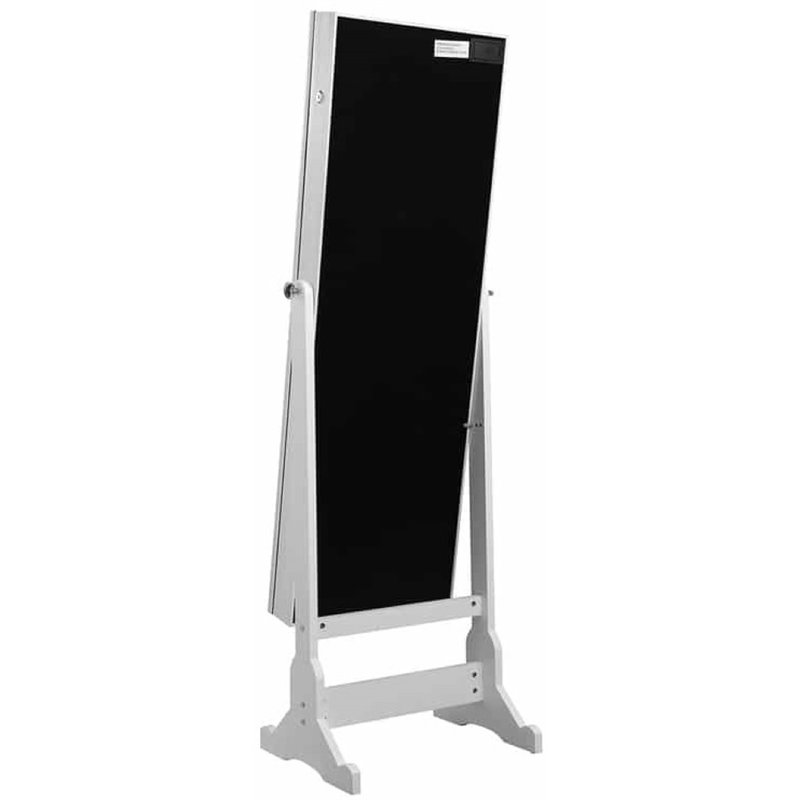 Posh Living Harper Jewelry Cheval Armoire & Makeup Storage in White