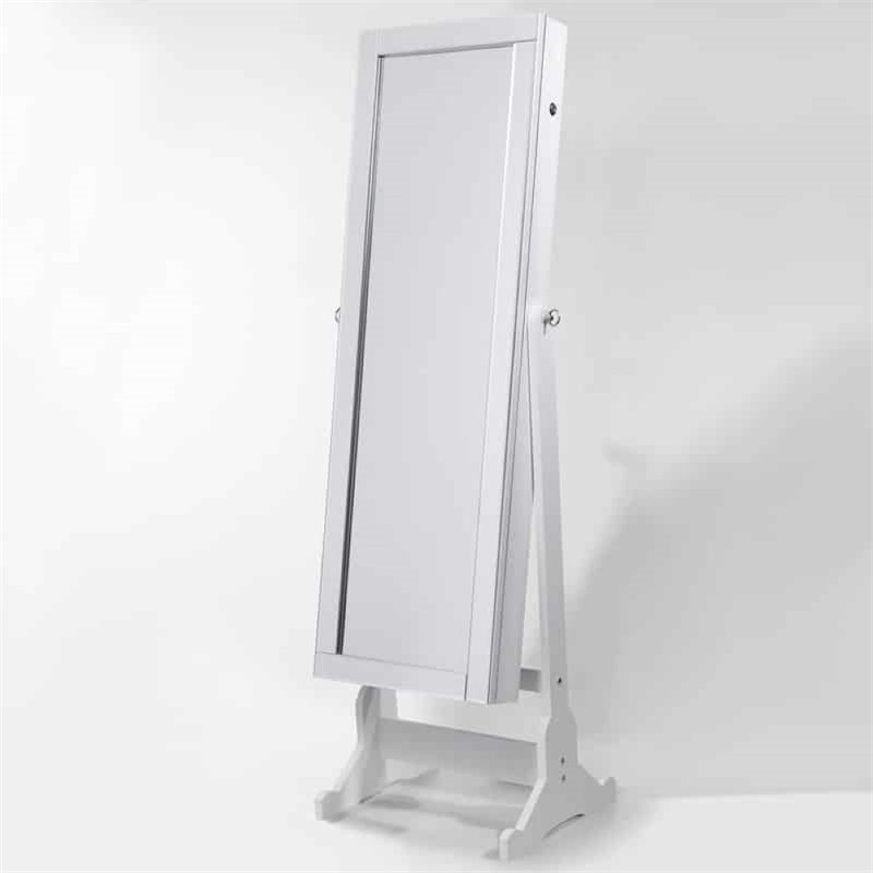 Posh Living Harper Jewelry Cheval Armoire & Makeup Storage in White