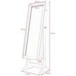 Posh Living Harper Jewelry Cheval Armoire & Makeup Storage in White