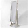 Posh Abigail Full Length Mirror Jewelry Armoire & Makeup Storage in Champagne