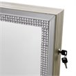 Posh Abigail Full Length Mirror Jewelry Armoire & Makeup Storage in Champagne