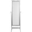 Posh Abigail Full Length Mirror Jewelry Armoire & Makeup Storage in White