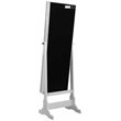 Posh Abigail Full Length Mirror Jewelry Armoire & Makeup Storage in White