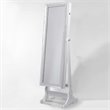Posh Abigail Full Length Mirror Jewelry Armoire & Makeup Storage in White