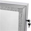 Posh Abigail Full Length Mirror Jewelry Armoire & Makeup Storage in White