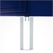 Posh Living Peyton Modern 2-Drawer Nightstand with Lucite Legs in Navy Blue
