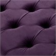 Posh Living Hazel Velvet X-Base Ottoman with Nailhead Trim in Purple