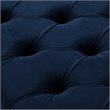 Posh Living Kennedy Tufted Velvet Bench with Nailhead Trim in Navy Blue