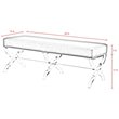 Posh Living Brayden Velvet Upholstered Bench with Acrylic X-Legs in Black