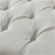 Posh Living Genesis Linen Fabric Storage Bench with Nailhead Trim in Cream/White