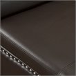 Posh Living Ashley Faux Leather Storage Bench with Nail Head Trim in Espresso