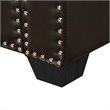 Posh Living Ashley Faux Leather Storage Bench with Nail Head Trim in Espresso